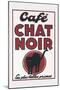 Cafe Chat Noir-null-Mounted Art Print