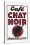 Cafe Chat Noir-null-Stretched Canvas