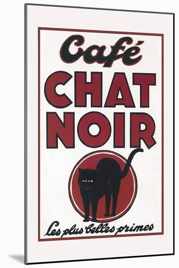 Cafe Chat Noir-null-Mounted Art Print