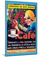 Café (Coffee) - Rio De Janeiro, Brazil - Vintage Advertising Poster, 1930s-Pacifica Island Art-Mounted Art Print