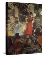 Cafe Concert at Les Ambassadeurs, 1875/77-Edgar Degas-Stretched Canvas