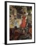 Cafe Concert at Les Ambassadeurs, 1875/77-Edgar Degas-Framed Giclee Print