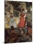 Cafe Concert at Les Ambassadeurs, 1875/77-Edgar Degas-Mounted Giclee Print