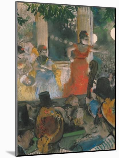 Cafe Concert at Les Ambassadeurs, 1876-77-Edgar Degas-Mounted Giclee Print