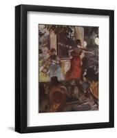 Cafe Concert: At Les Ambassadeurs-Edgar Degas-Framed Premium Edition