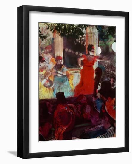 Cafe Concert Aux Ambassadeurs-Edgar Degas-Framed Giclee Print