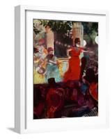 Cafe Concert Aux Ambassadeurs-Edgar Degas-Framed Giclee Print