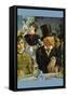 Cafe Concert-Edouard Manet-Framed Stretched Canvas