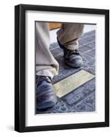 Cafe De L'Opera Entrance, Modernist Coffee Shop in La Rambla, Barcelona, Spain-Carlos Sanchez Pereyra-Framed Premium Photographic Print