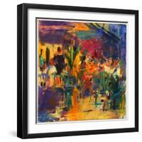 Cafe De La Place, St Paul De Vence-Peter Graham-Framed Giclee Print