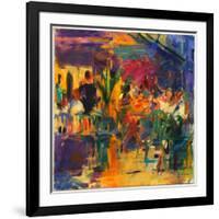 Cafe De La Place, St Paul De Vence-Peter Graham-Framed Giclee Print