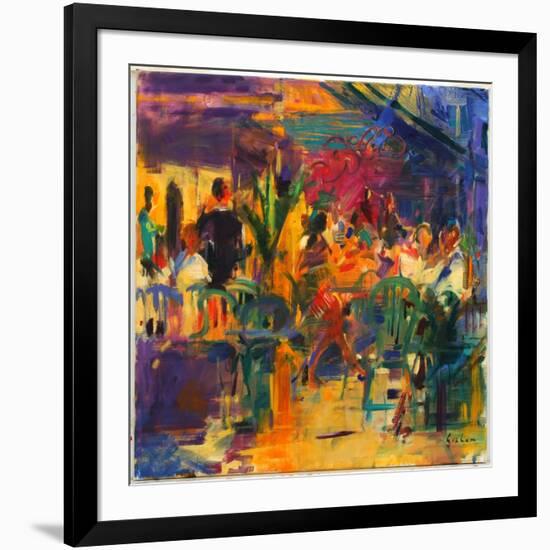 Cafe De La Place, St Paul De Vence-Peter Graham-Framed Giclee Print