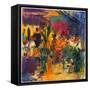 Cafe De La Place, St Paul De Vence-Peter Graham-Framed Stretched Canvas