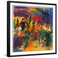 Cafe De La Place, St Paul De Vence-Peter Graham-Framed Giclee Print