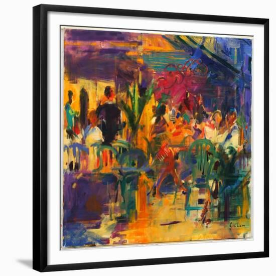 Cafe De La Place, St Paul De Vence-Peter Graham-Framed Giclee Print