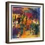 Cafe De La Place, St Paul De Vence-Peter Graham-Framed Premium Giclee Print