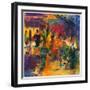 Cafe De La Place, St Paul De Vence-Peter Graham-Framed Premium Giclee Print