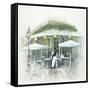 Café De Paris Afternoon-Jurgen Gottschlag-Framed Stretched Canvas