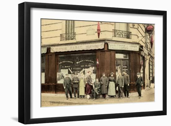 Café Des Négociants, Maison Leduc, 26 Rue Croix Nivert, Paris, 1900 (Coloured Photo)-null-Framed Giclee Print