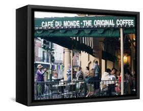 Cafe Du Monde, New Orleans, Louisiana, USA-Charles Bowman-Framed Stretched Canvas