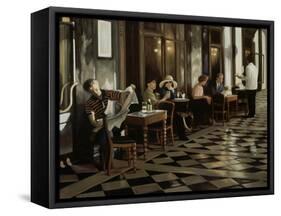 Cafe Florian-Dale Kennington-Framed Stretched Canvas