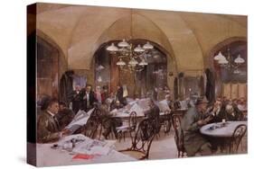 Cafe Griensteidl, Vienna, 1890-Reinhold Volkel-Stretched Canvas