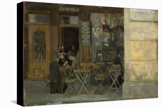 Cafe in Dieppe, C. 1884-5-Walter Richard Sickert-Stretched Canvas