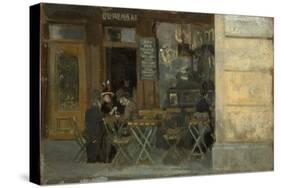 Cafe in Dieppe, C. 1884-5-Walter Richard Sickert-Stretched Canvas
