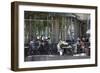 Cafe in Esplanadi Park, Helsinki, Finland, 2011-Sheldon Marshall-Framed Photographic Print