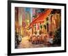 Café in Light-Haixia Liu-Framed Art Print