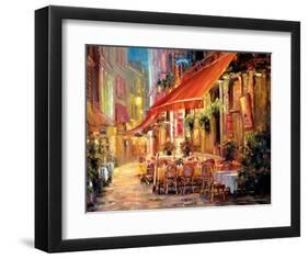 Café in Light-Haixia Liu-Framed Art Print