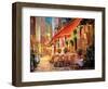 Café in Light-Haixia Liu-Framed Art Print