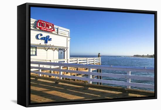 Cafe in Malibu Pier, Los Angeles, USA-Fran?oise Gaujour-Framed Stretched Canvas