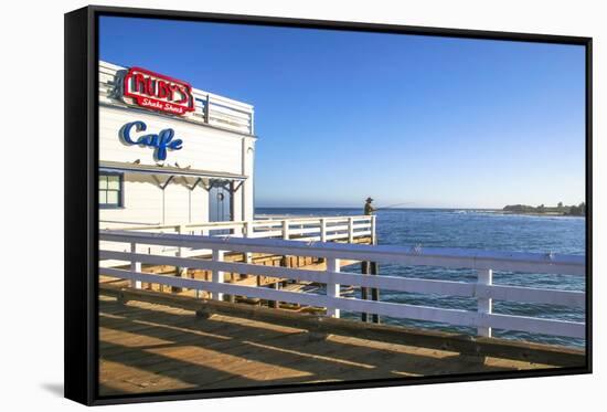 Cafe in Malibu Pier, Los Angeles, USA-Fran?oise Gaujour-Framed Stretched Canvas