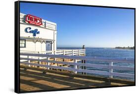Cafe in Malibu Pier, Los Angeles, USA-Fran?oise Gaujour-Framed Stretched Canvas