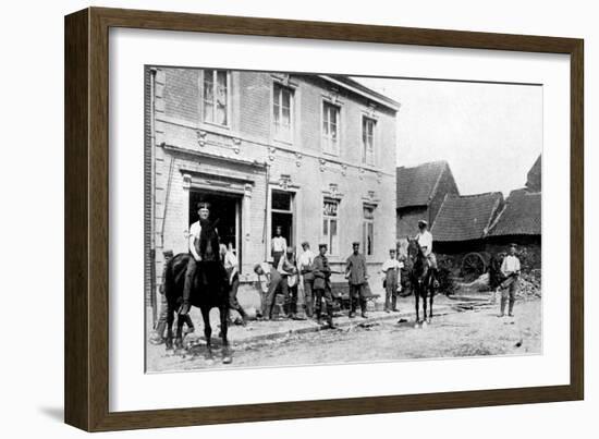 Café in Mouland, Destroyed by Germans, First World War, 1914-null-Framed Giclee Print