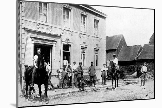 Café in Mouland, Destroyed by Germans, First World War, 1914-null-Mounted Giclee Print