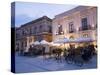 Cafe in the Evening, Piazza Duomo, Ortygia, Syracuse, Sicily, Italy, Europe-Martin Child-Stretched Canvas