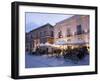 Cafe in the Evening, Piazza Duomo, Ortygia, Syracuse, Sicily, Italy, Europe-Martin Child-Framed Photographic Print