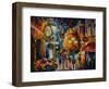 Cafe in the Old City-Leonid Afremov-Framed Art Print