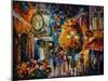 Cafe in the Old City-Leonid Afremov-Mounted Art Print