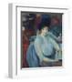 Cafe Lafayette - Portrait of Kay Laurell-William James Glackens-Framed Art Print