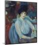 Cafe Lafayette - Portrait of Kay Laurell-William James Glackens-Mounted Art Print