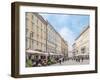 Cafe lined street, Trieste, Friuli Venezia Giulia, Italy, Europe-Jean Brooks-Framed Photographic Print