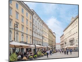 Cafe lined street, Trieste, Friuli Venezia Giulia, Italy, Europe-Jean Brooks-Mounted Photographic Print