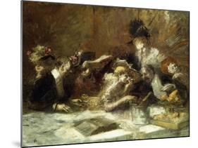 Cafe Maxim, Paris-Jean Louis Forain-Mounted Giclee Print