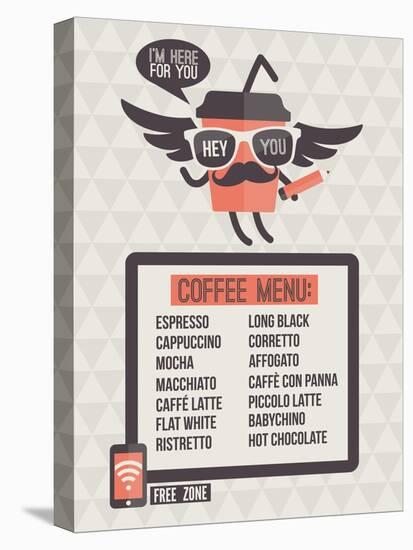 Cafe Menu. Seamless Background And Design Elements-ussr-Stretched Canvas