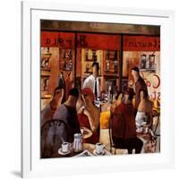 Cafe New York-Didier Lourenco-Framed Art Print