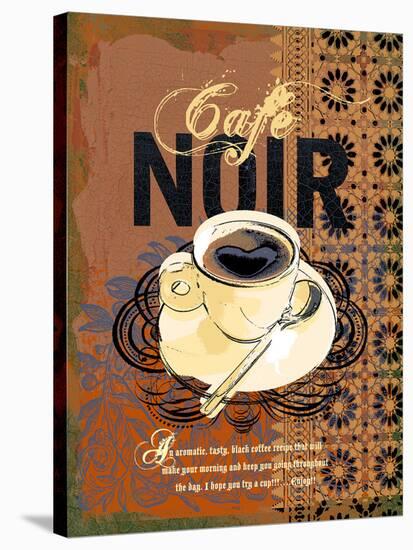 Cafe Noir-Ken Hurd-Stretched Canvas
