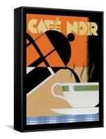 Cafe Noir-Brian James-Framed Stretched Canvas